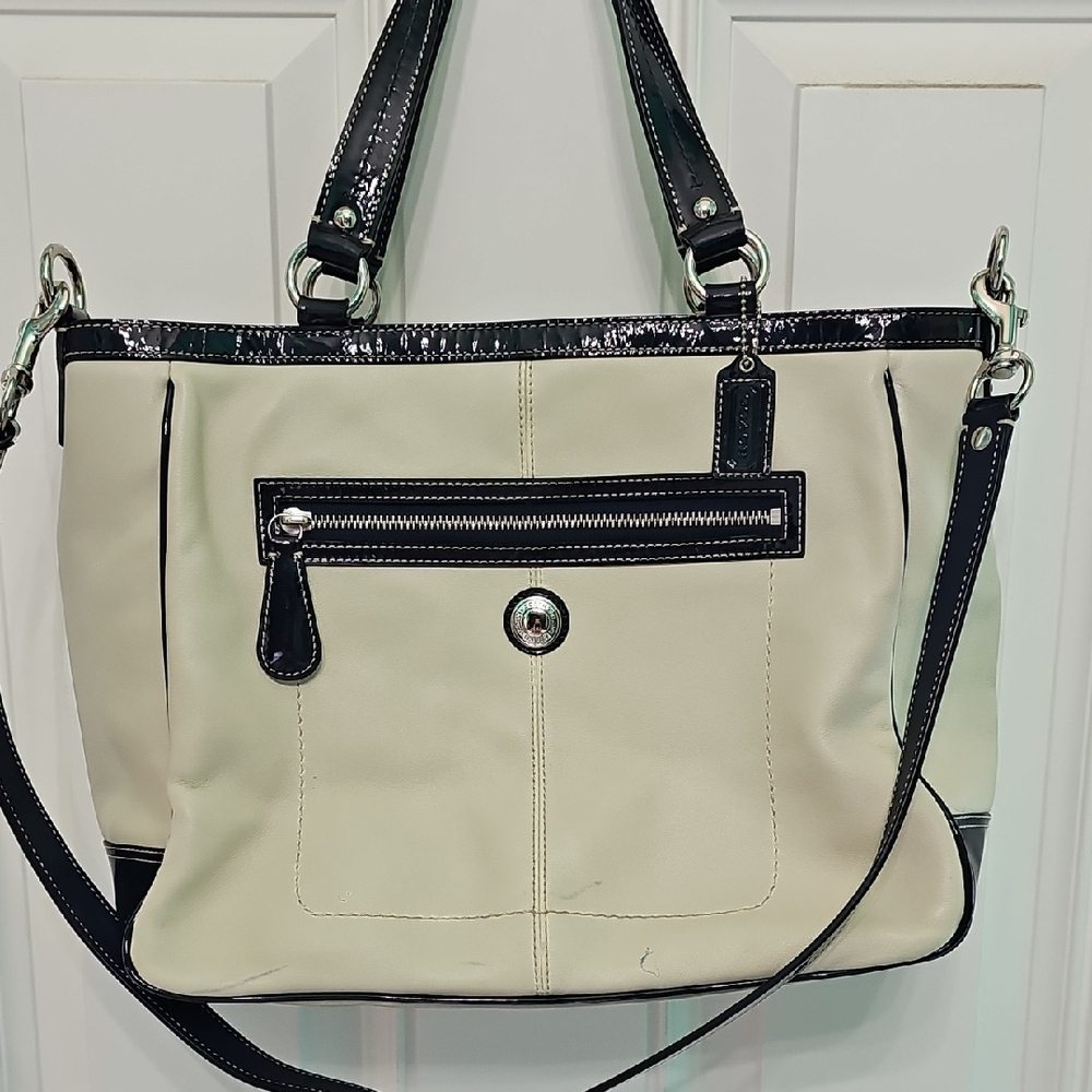 Coach Laura Leather Spectator Carryall Tote w/Strap C1020 F14887